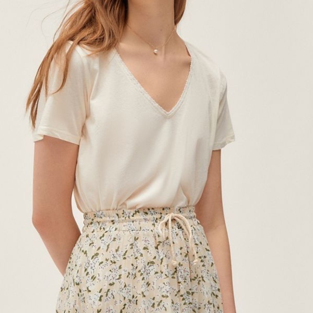 UO Lace Trim Tee - Picture 2 of 8